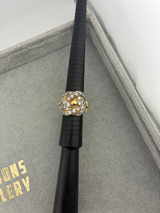 9K CZ Knot Ring