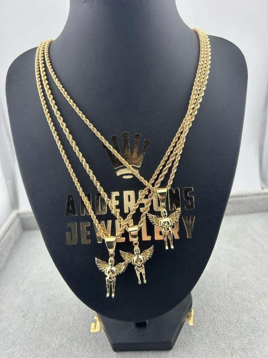 9CT Rope & Cherub Sets