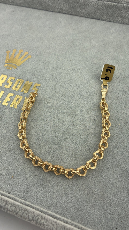 9CT Heart Bracelet